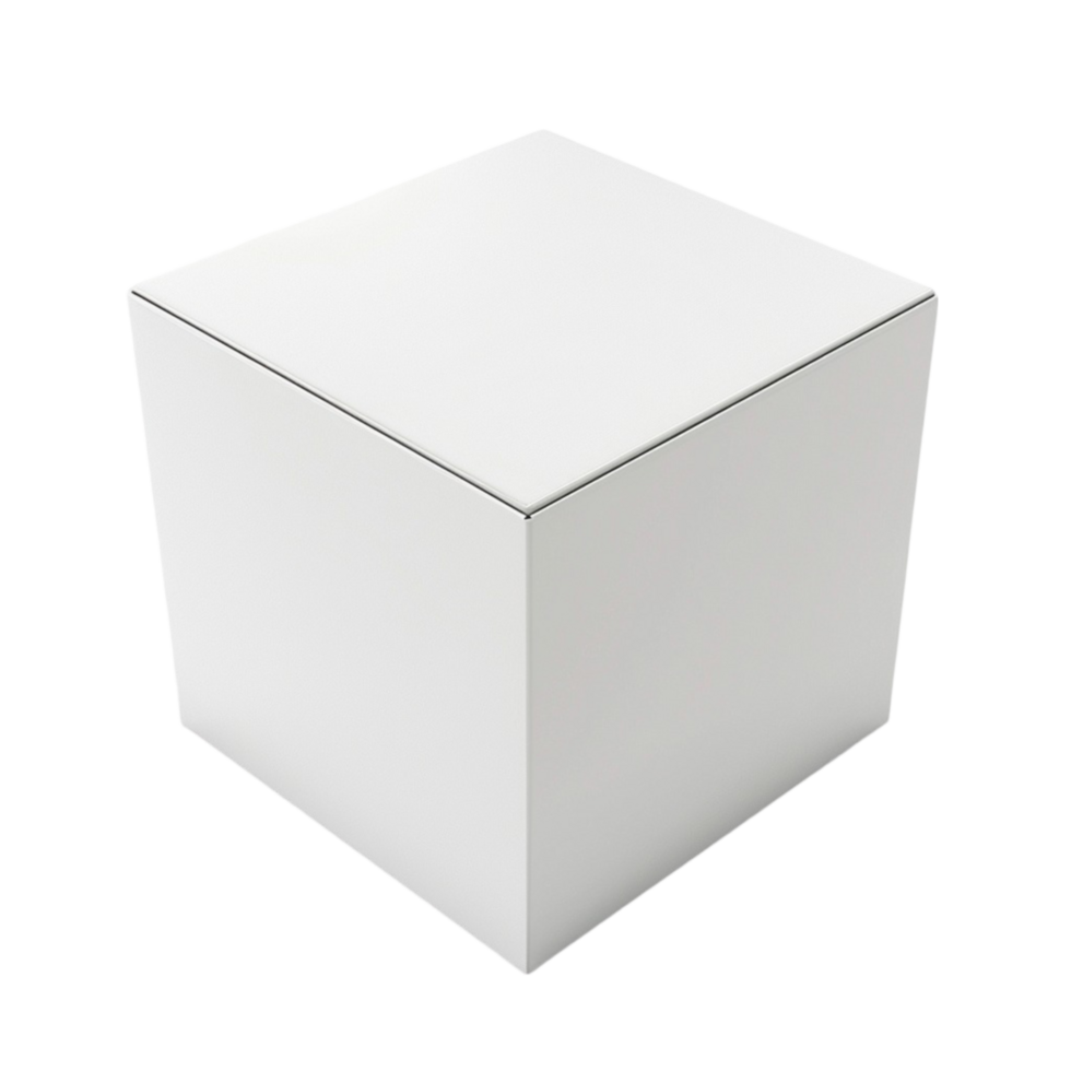 White Box on Transparent Background. png