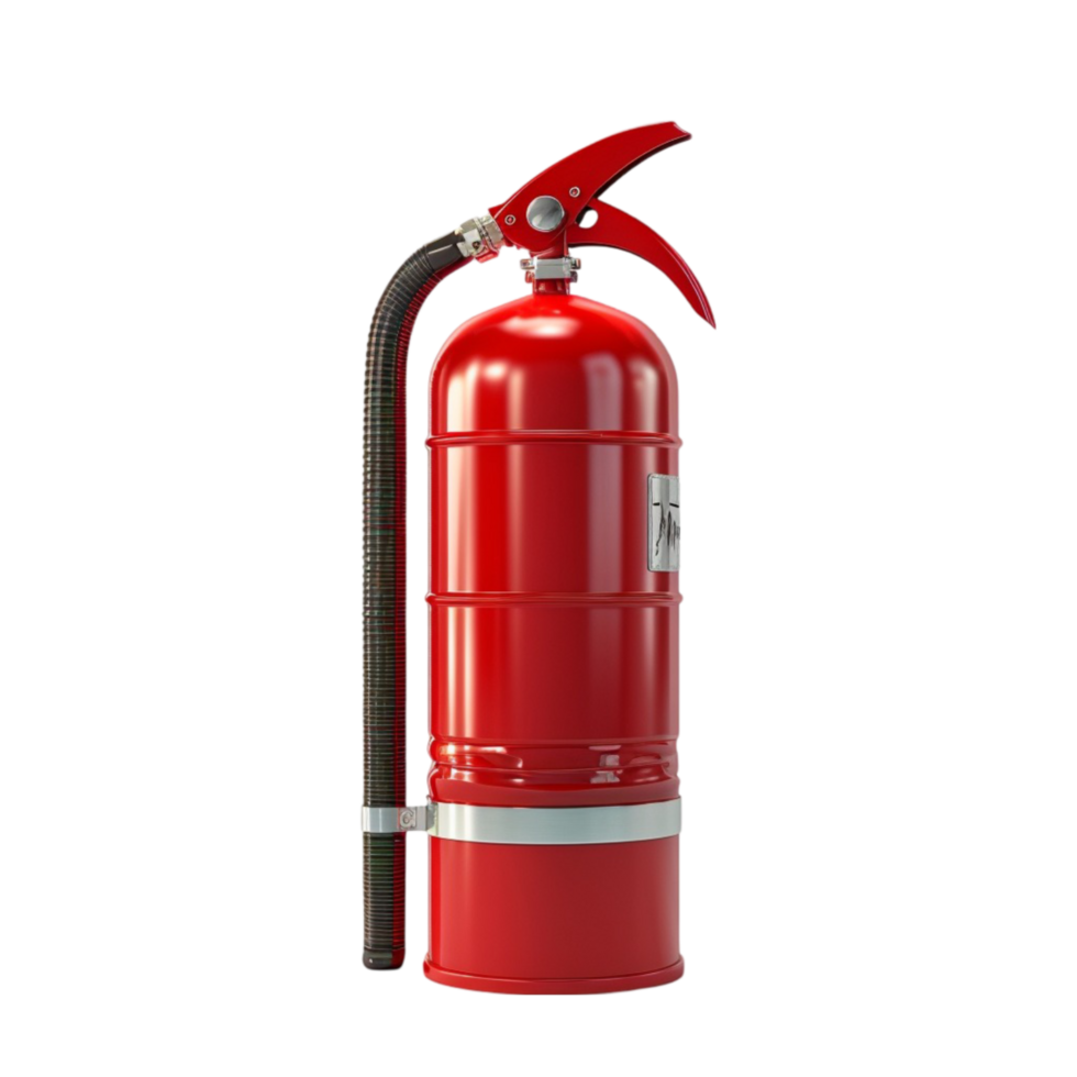Fire Extinguisher on Transparent Background. png