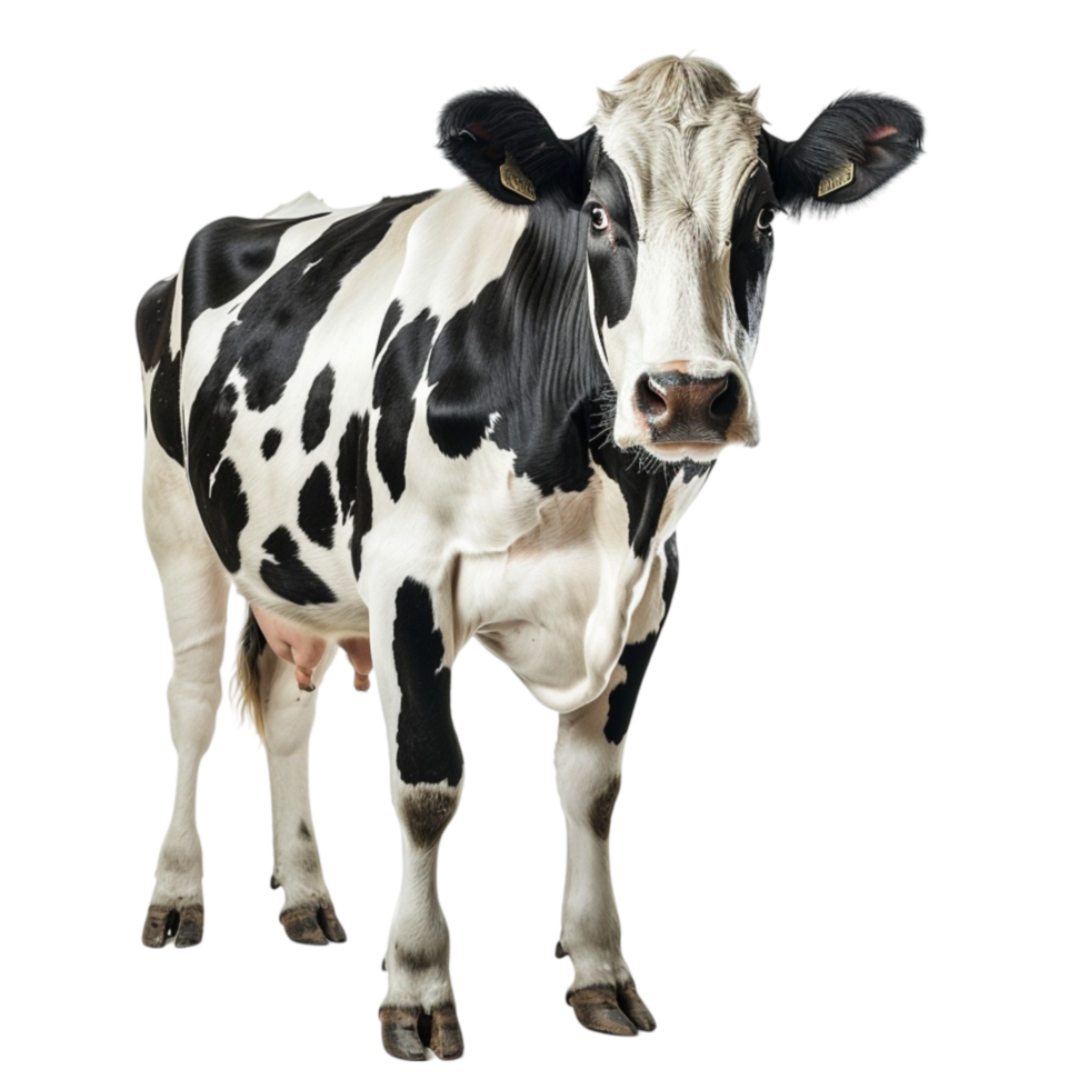 Cow Standing in Front on Transparent Background. png