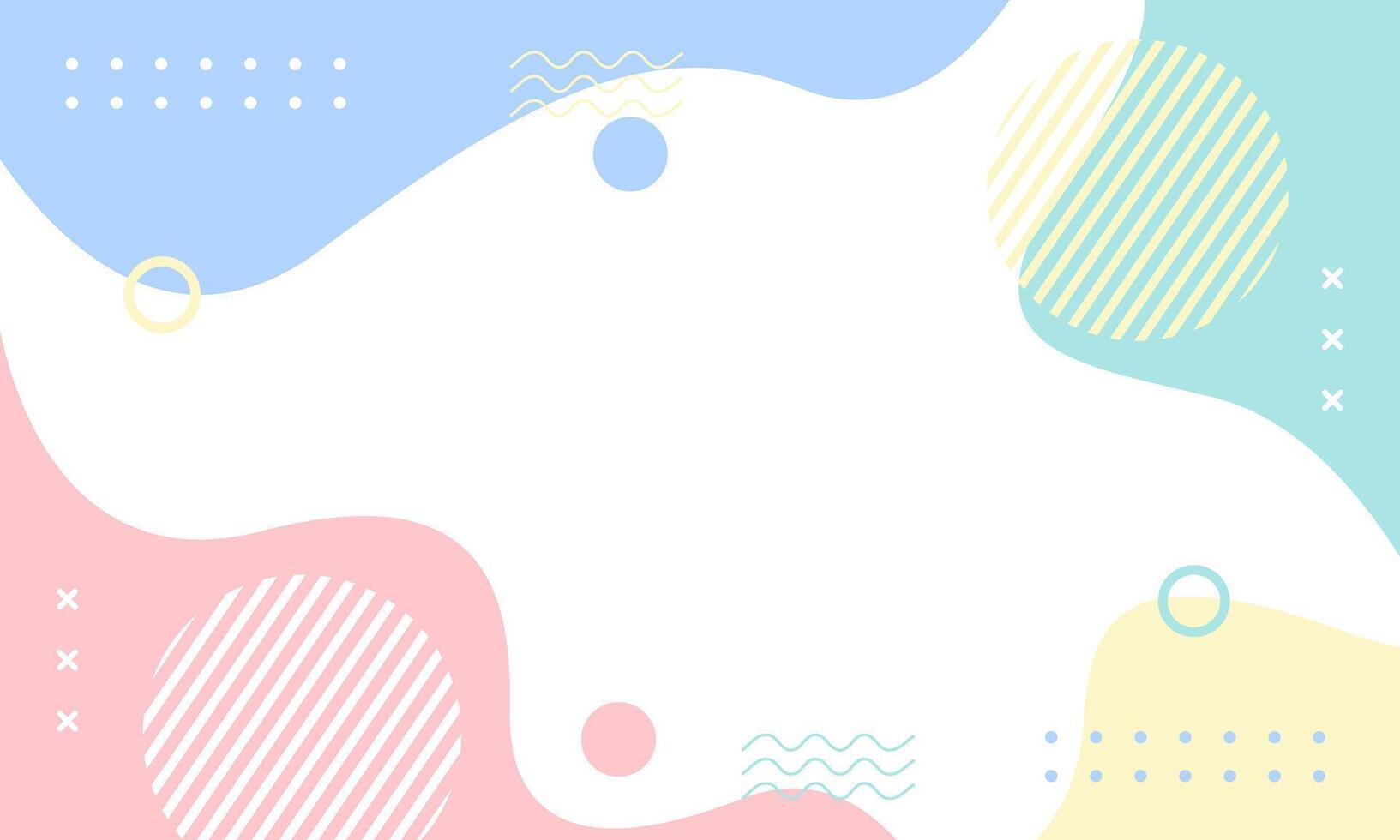 Abstract flat pastel geometric background vector