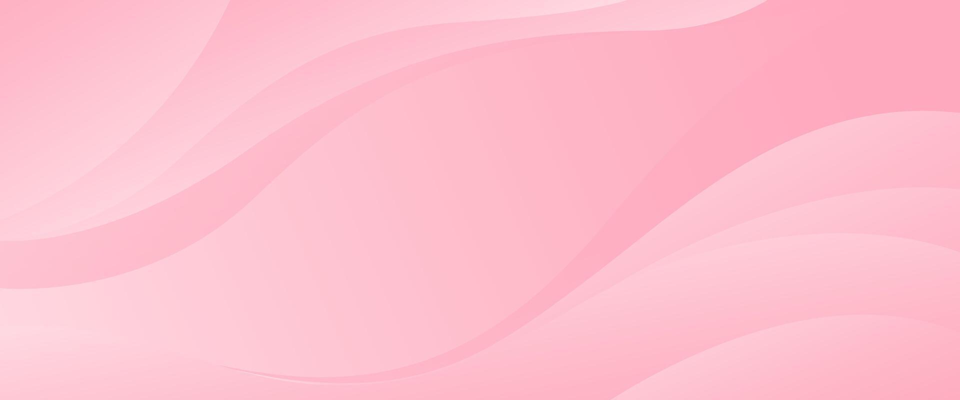 Abstract pink curve background, pink beauty dynamic wallpaper with wave shapes. Template banner background for beauty products, sales, ads, events, web, pages, and others vector