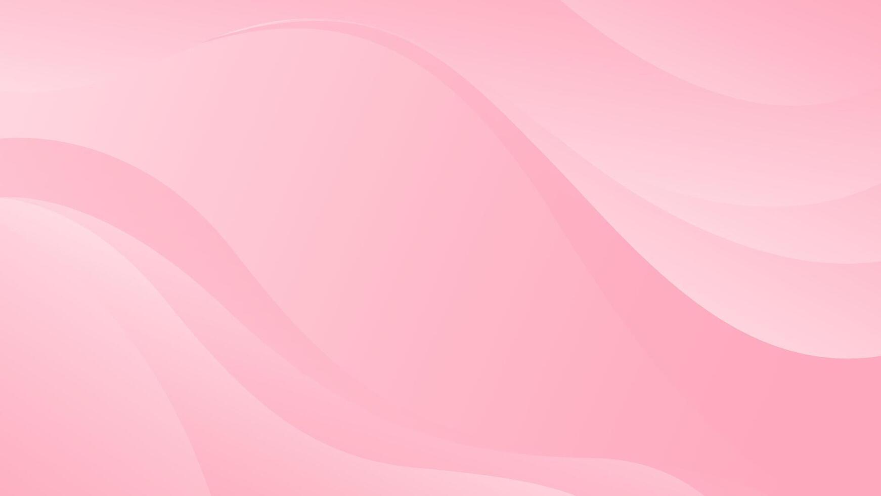 Abstract pink curve background. Pink beauty dynamic wallpaper with wave shapes vector
