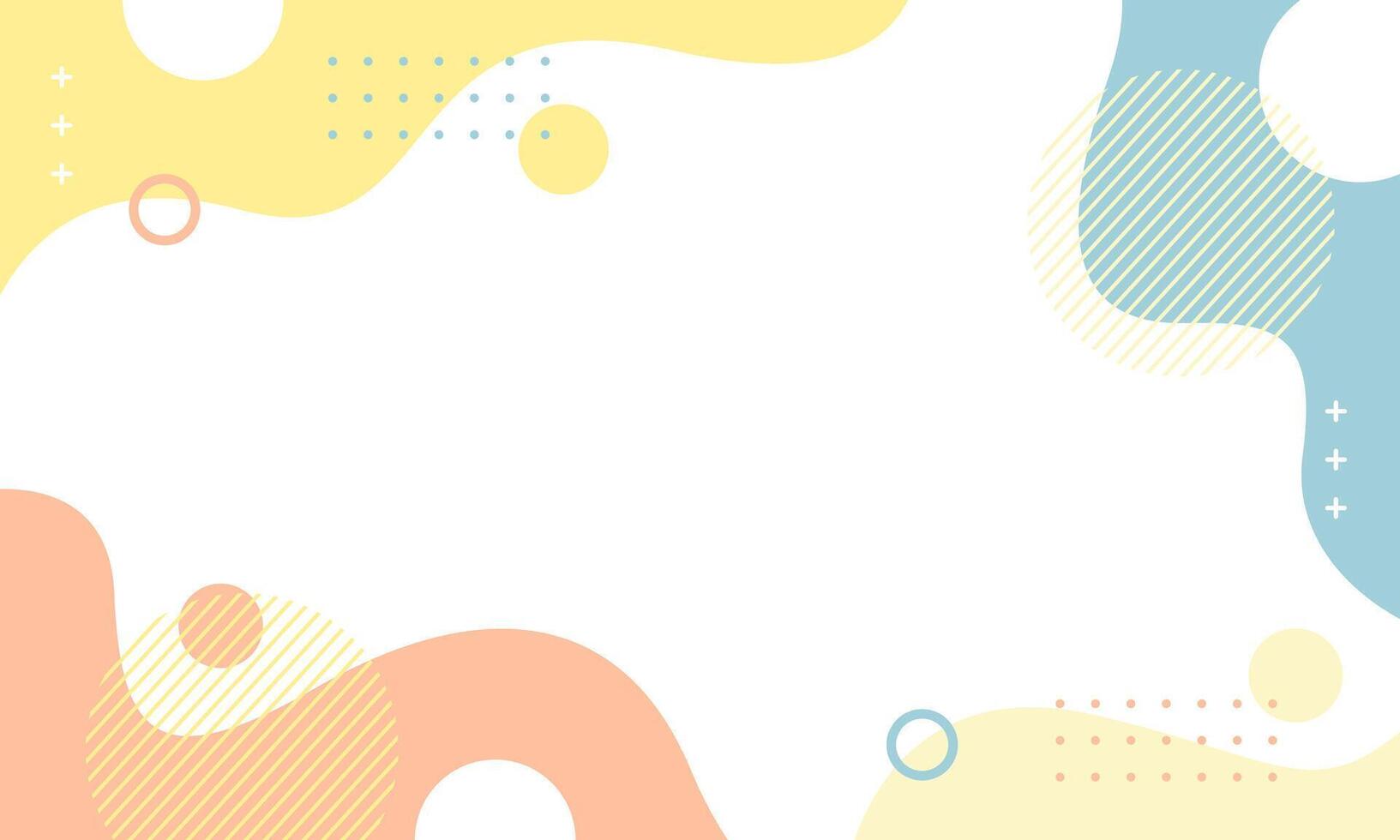 Abstract pastel background with geometric shapes, flat vector