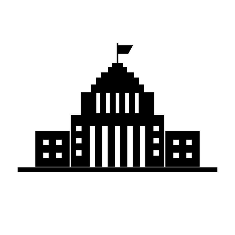 Government silhouette icon. Nation. vector