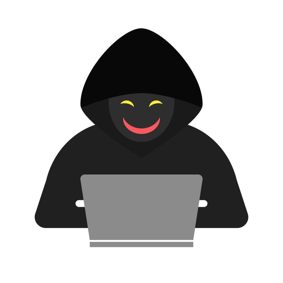 Hacker icon. Cyber attack. vector