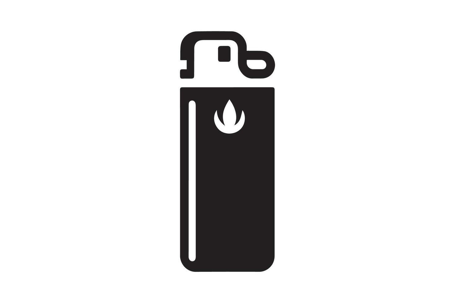 A black and white illustration of a lighter vector