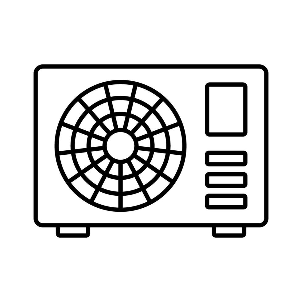 Simple outdoor unit icon. vector