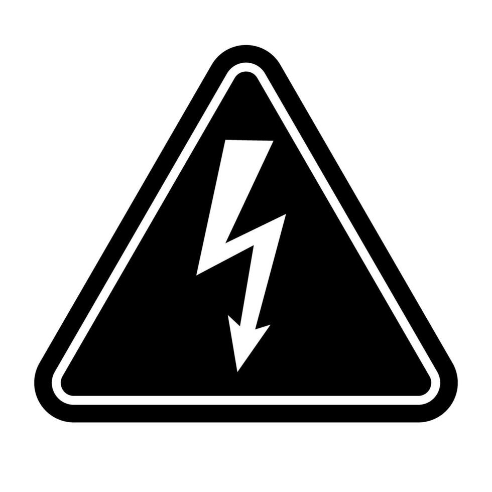 High voltage silhouette icon. vector