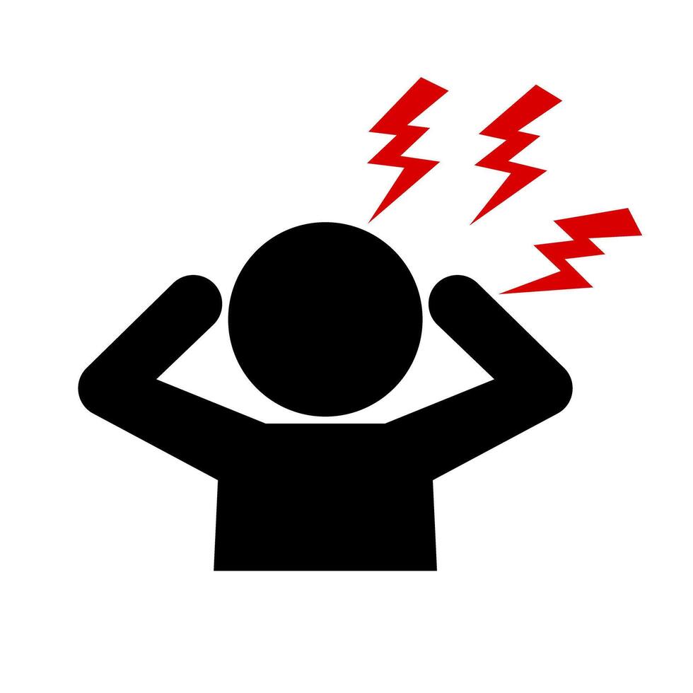 Angry person icon. Anger icon. vector