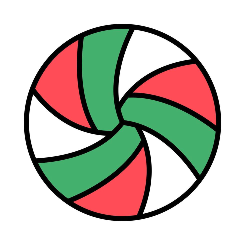 Volleyball. White, red and green colors. vector