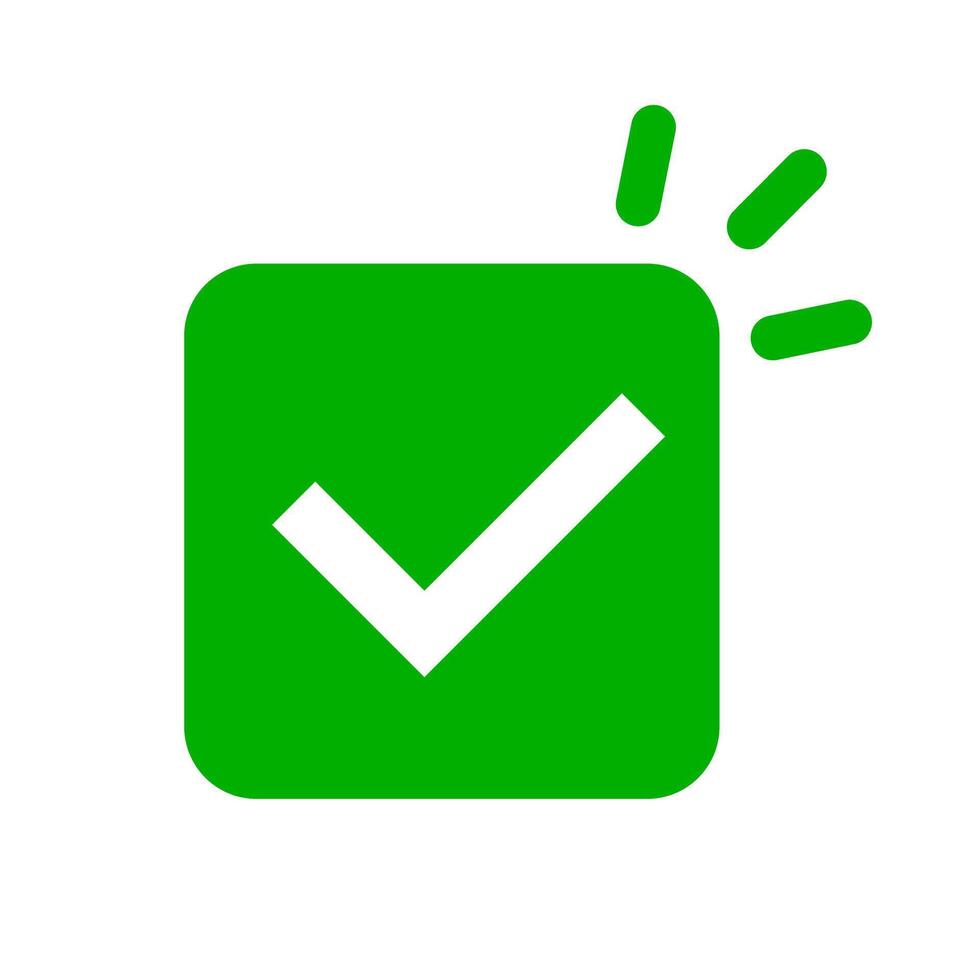 Highlighted checkbox. Completed checkbox. vector