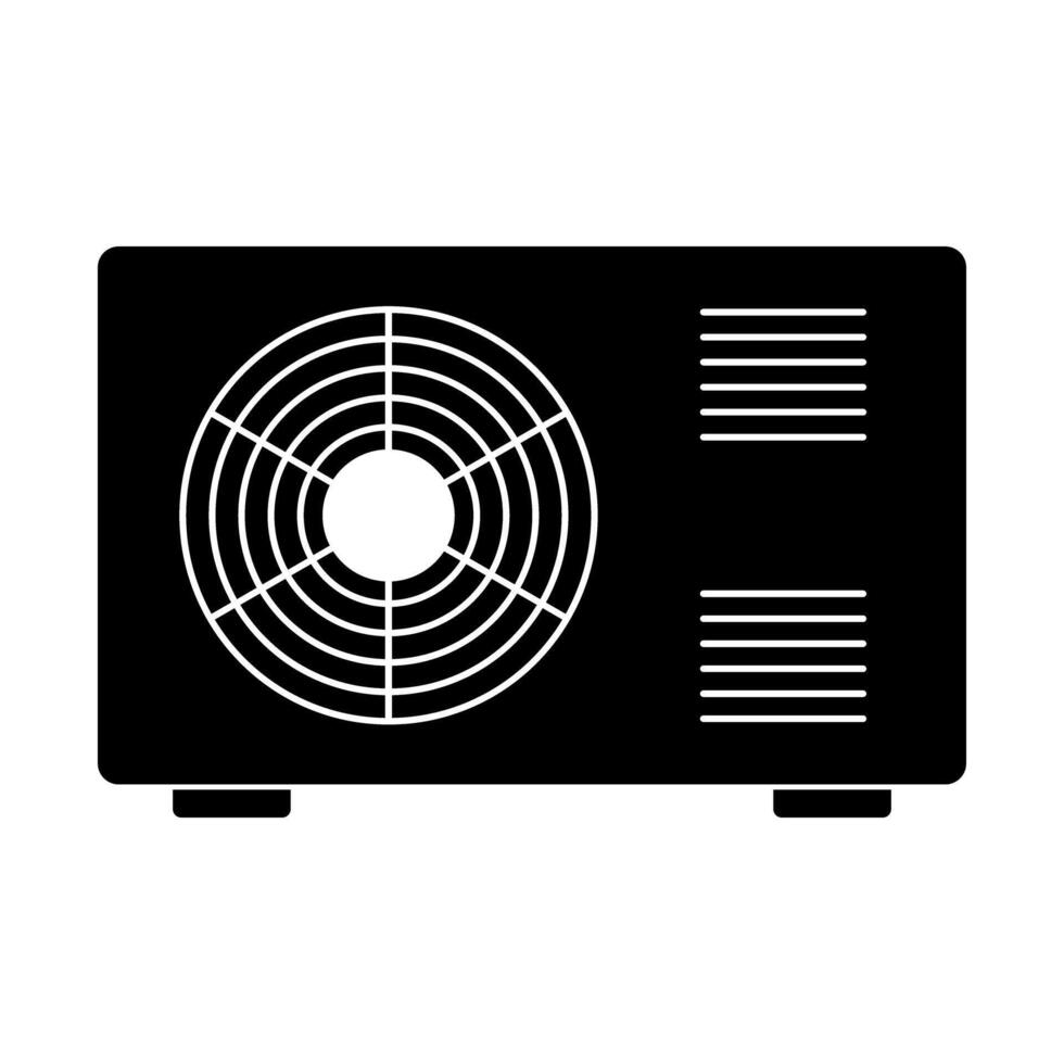 Ac outdoor unit silhouette. vector