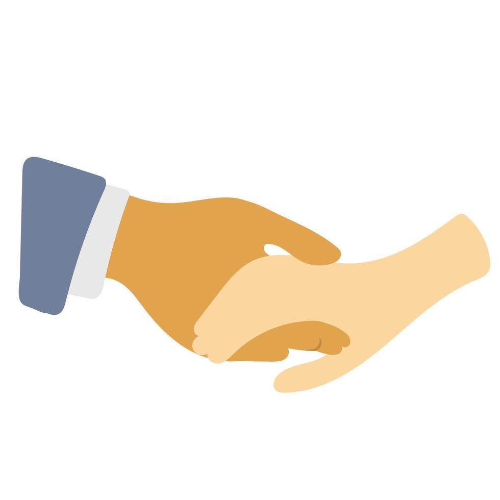 closeup hand of businessman holding his lover illustration isolated on white background vector