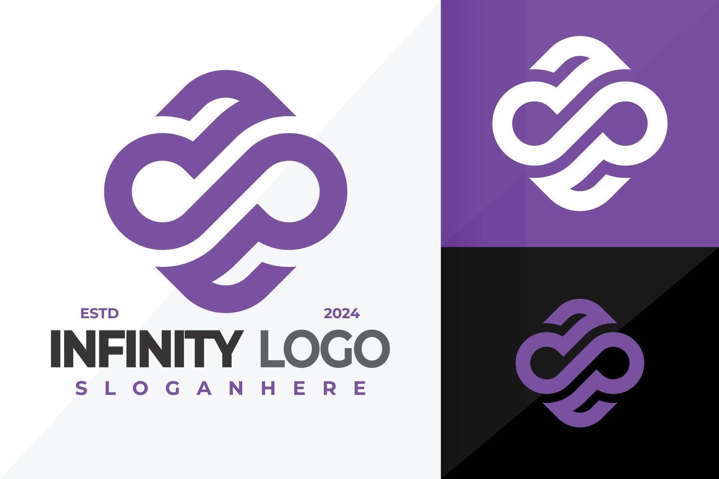 Letter S Infinity Logo design symbol icon illustration vector