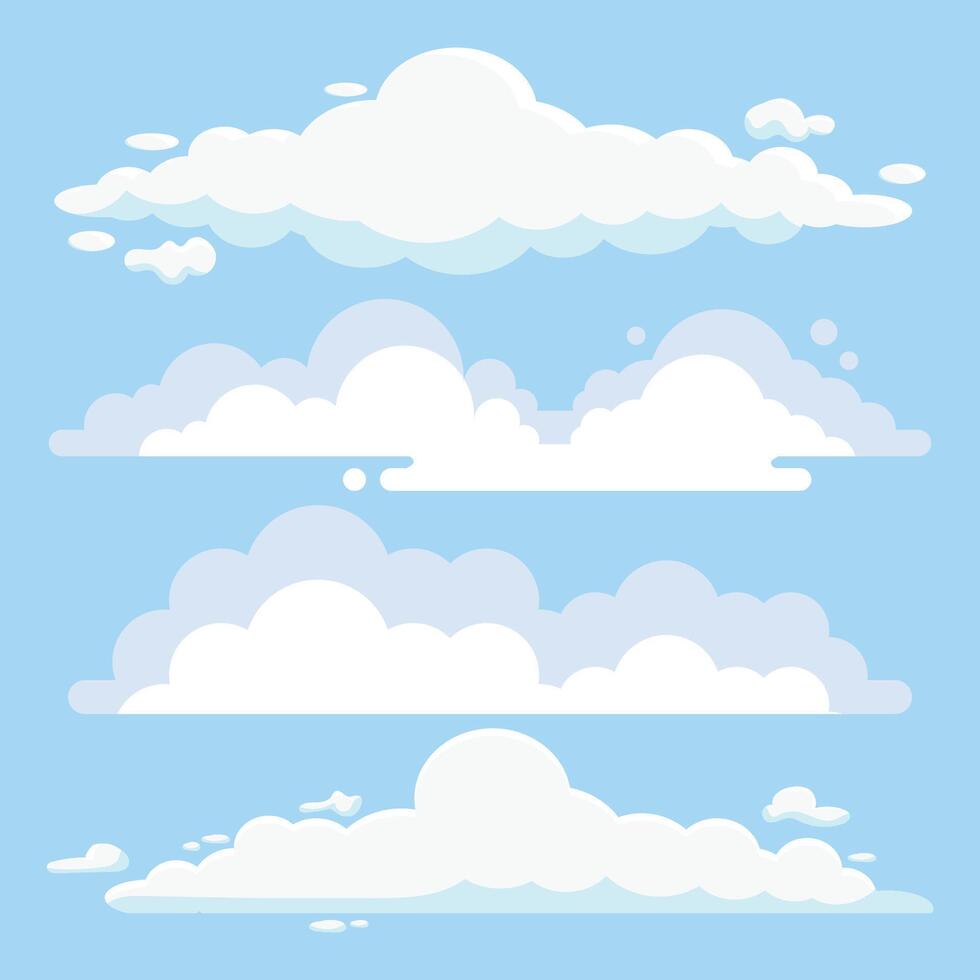 Clouds icon illustration on blue background vector
