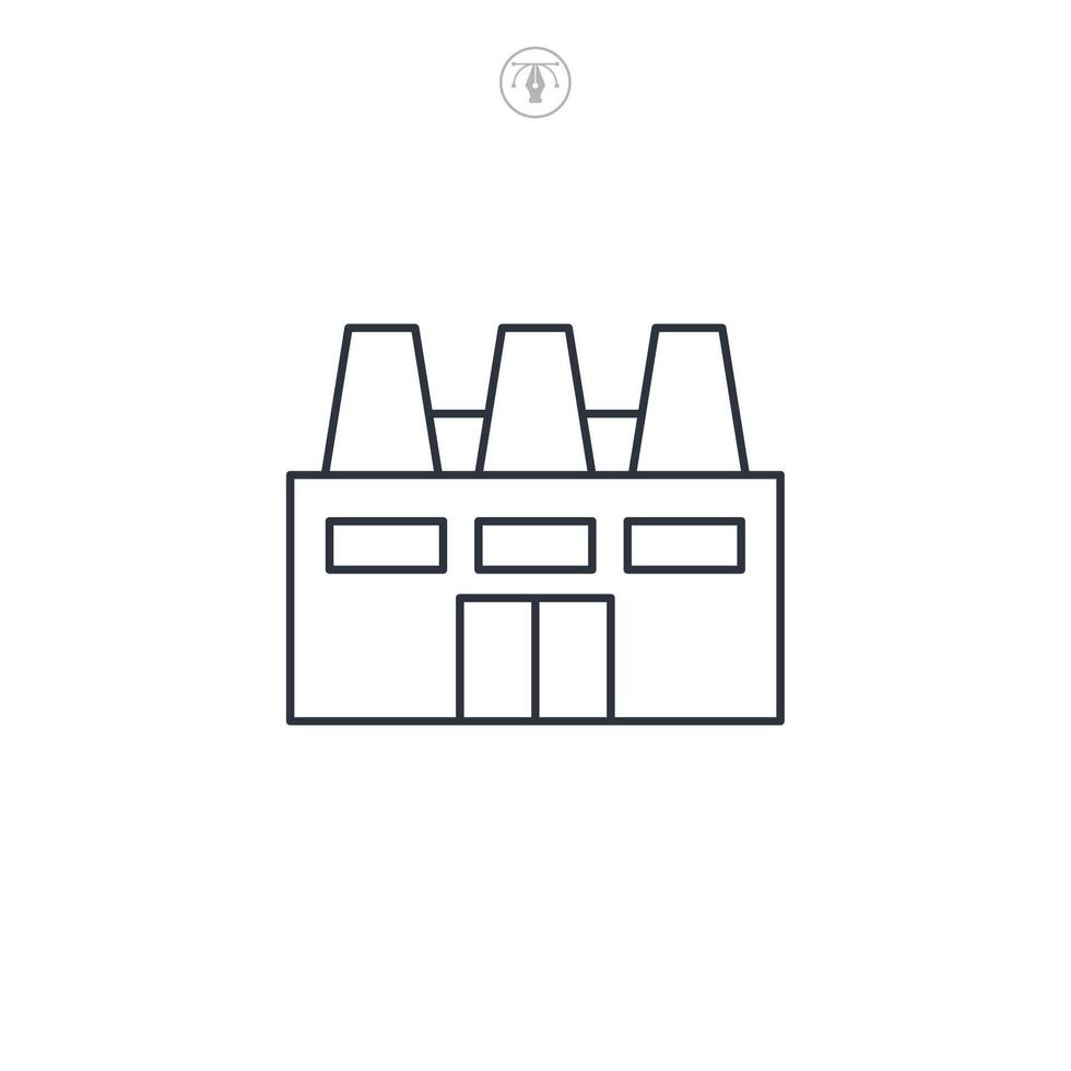 Factory icon symbol illustration isolated on white background vector
