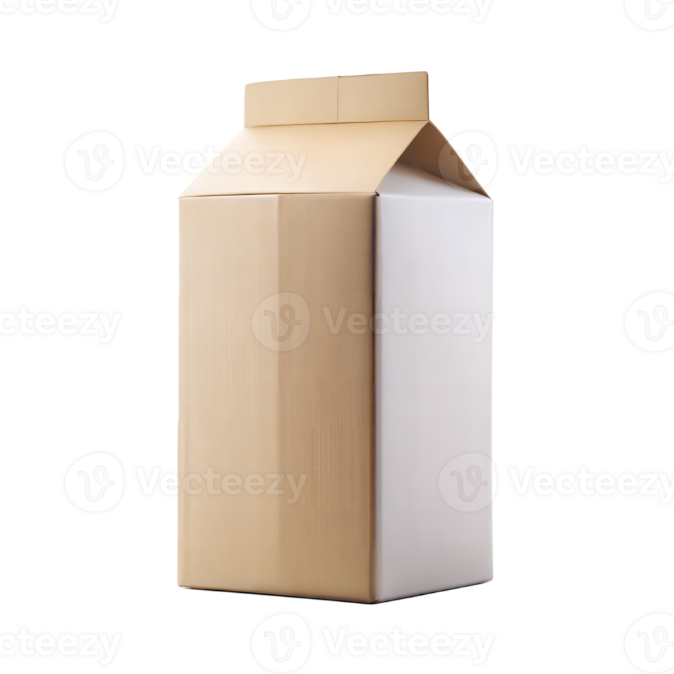 White carton box isolated on transparent background png