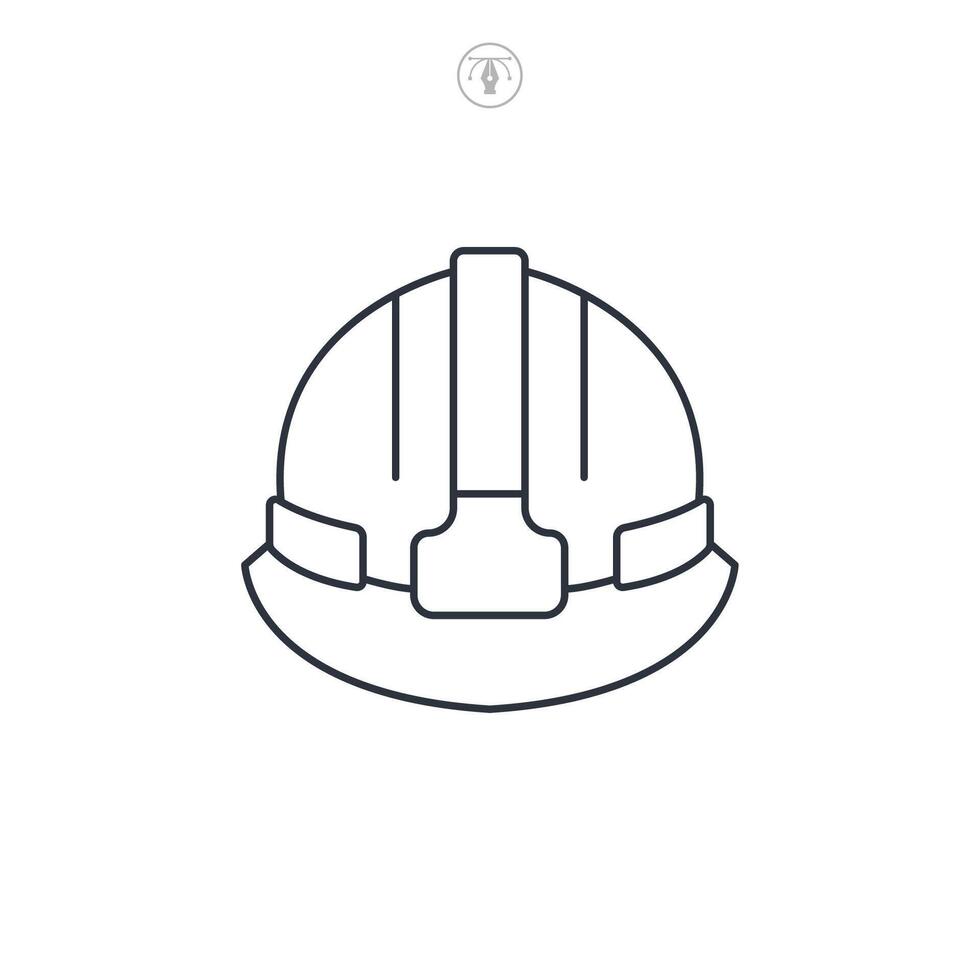 Hard Hat icon symbol illustration isolated on white background vector