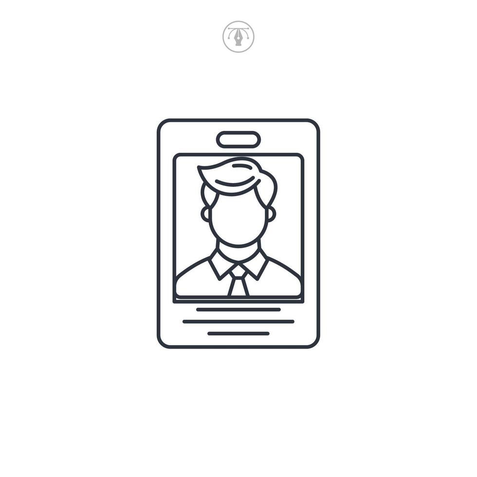 ID Badge icon symbol illustration isolated on white background vector