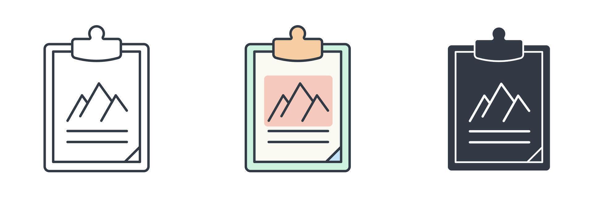 Clipboard icon symbol illustration isolated on white background vector