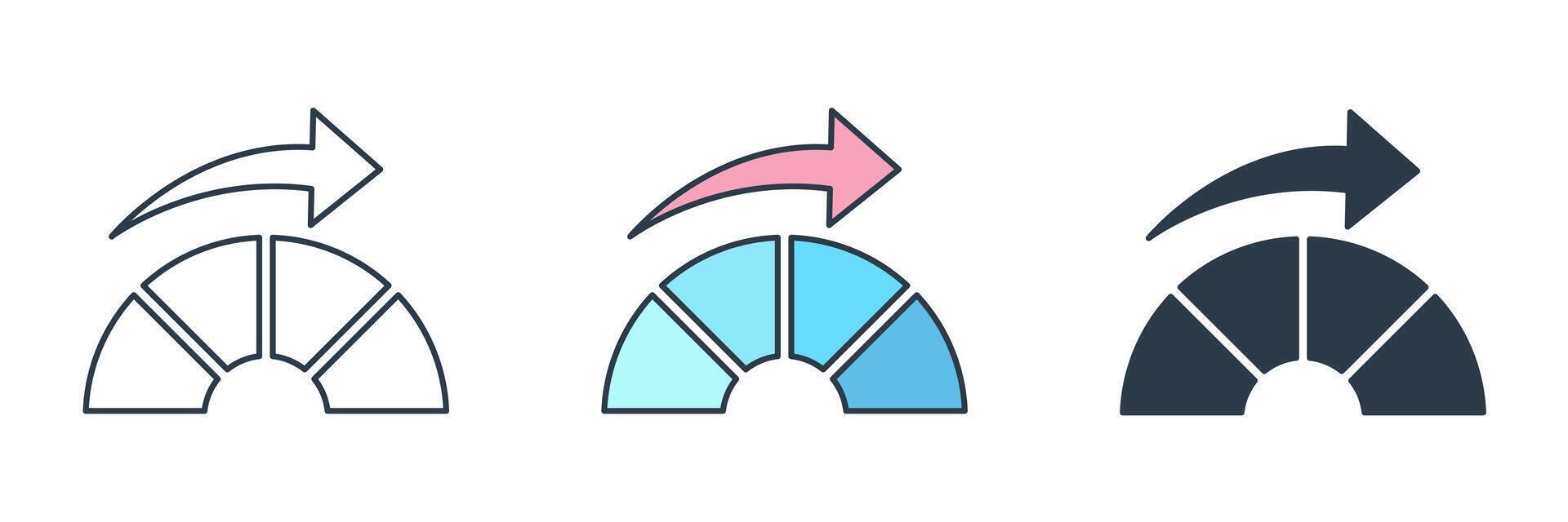Benchmarking icon symbol illustration isolated on white background vector
