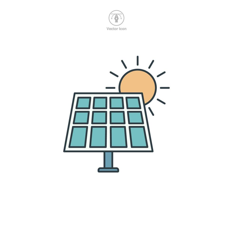 Solar Panel icon symbol illustration isolated on white background vector