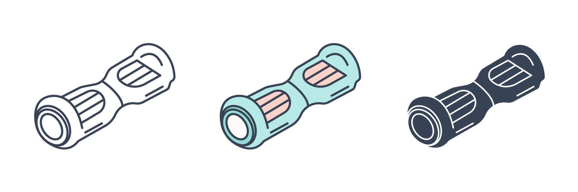self balancing scooter, hoverboard icon symbol illustration isolated on white background vector