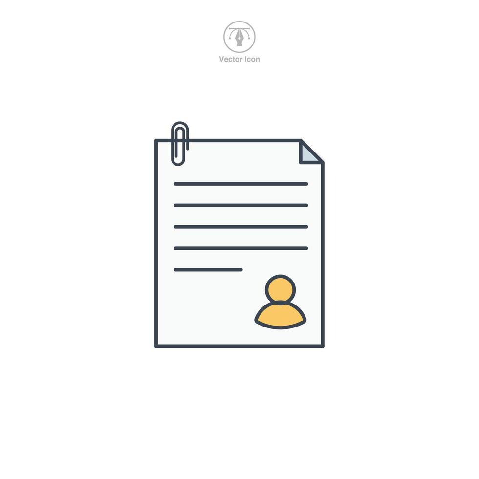 Document icon symbol illustration isolated on white background vector