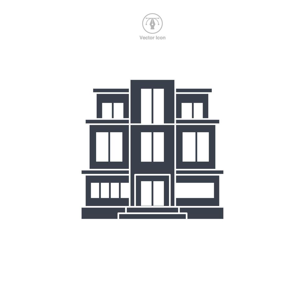 Office building icon symbol illustration isolated on white background vector