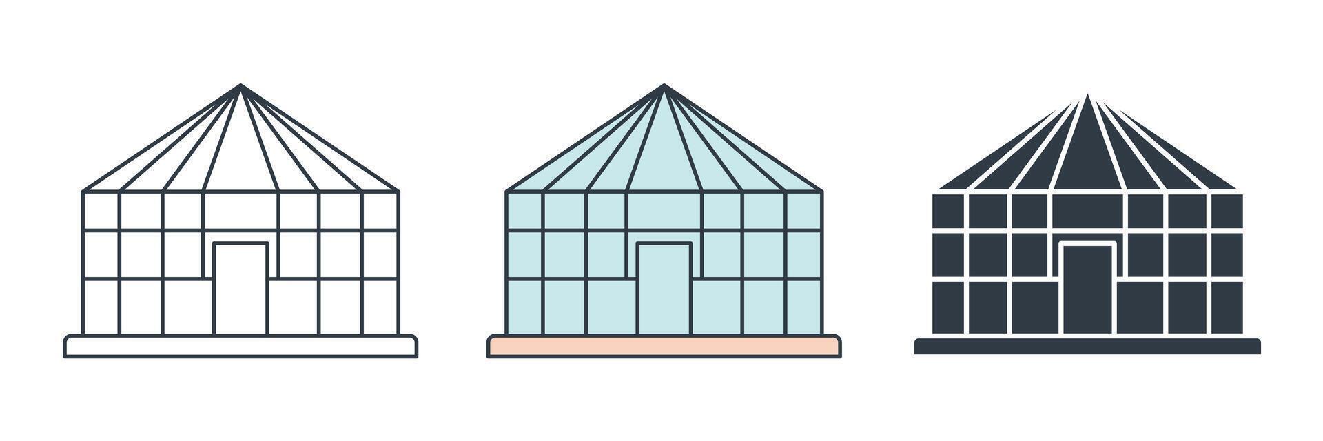 Greenhouse icon symbol illustration isolated on white background vector