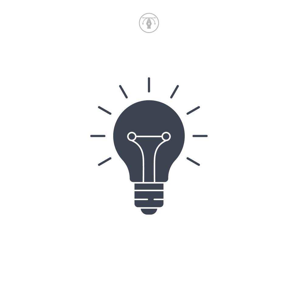 Light Bulb icon symbol illustration isolated on white background vector