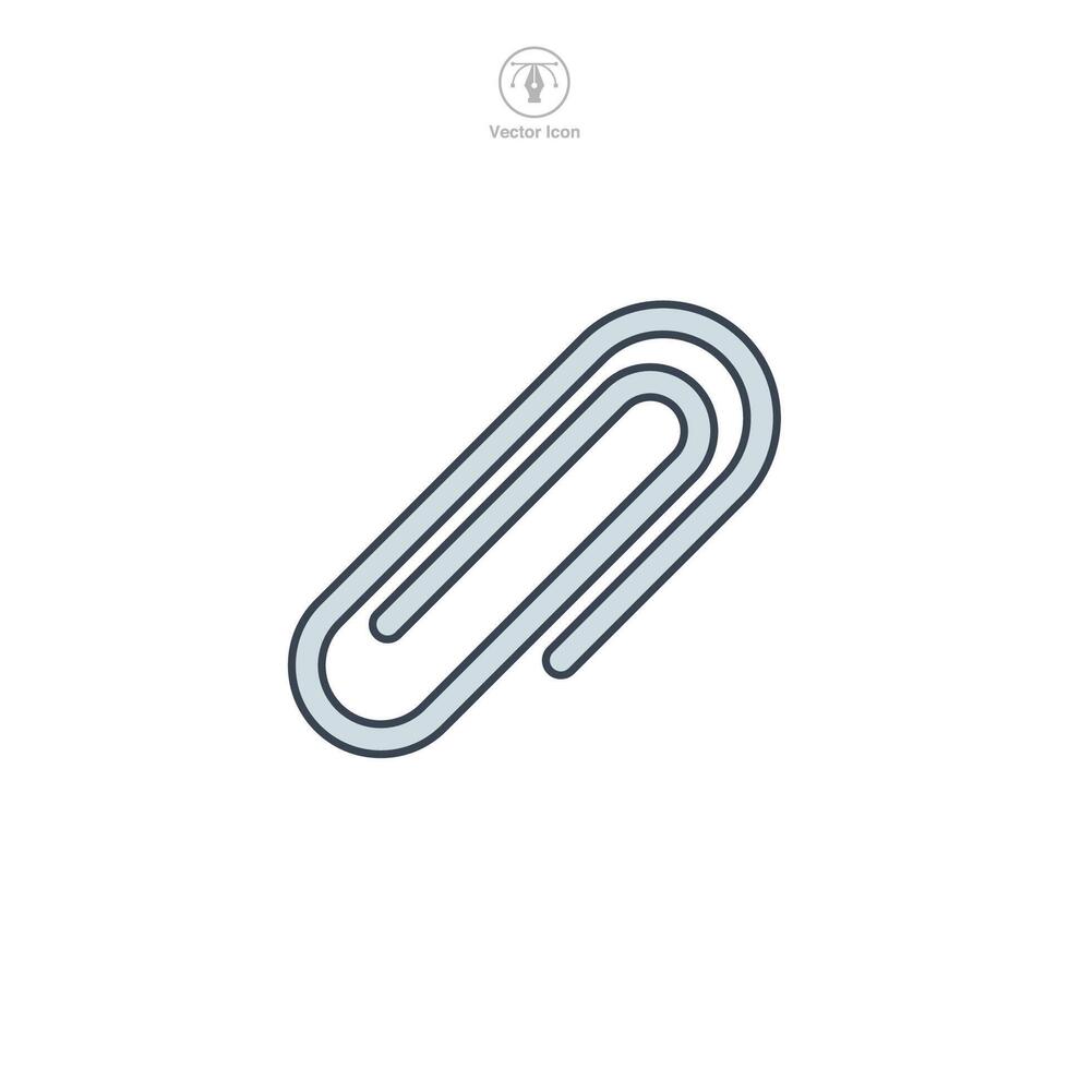 Paperclip icon symbol illustration isolated on white background vector