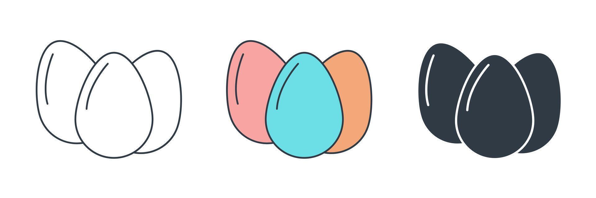 Eggs icon symbol illustration isolated on white background vector