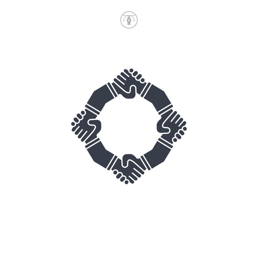 People Holding Hand icon symbol logo illustration isolated on white background vector