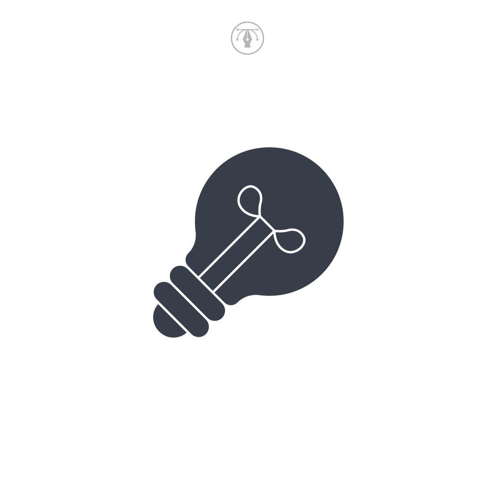Light Bulb icon symbol logo illustration isolated on white background vector