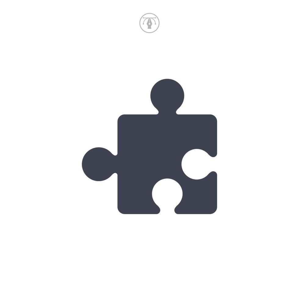 Puzzle Piece icon symbol illustration isolated on white background vector