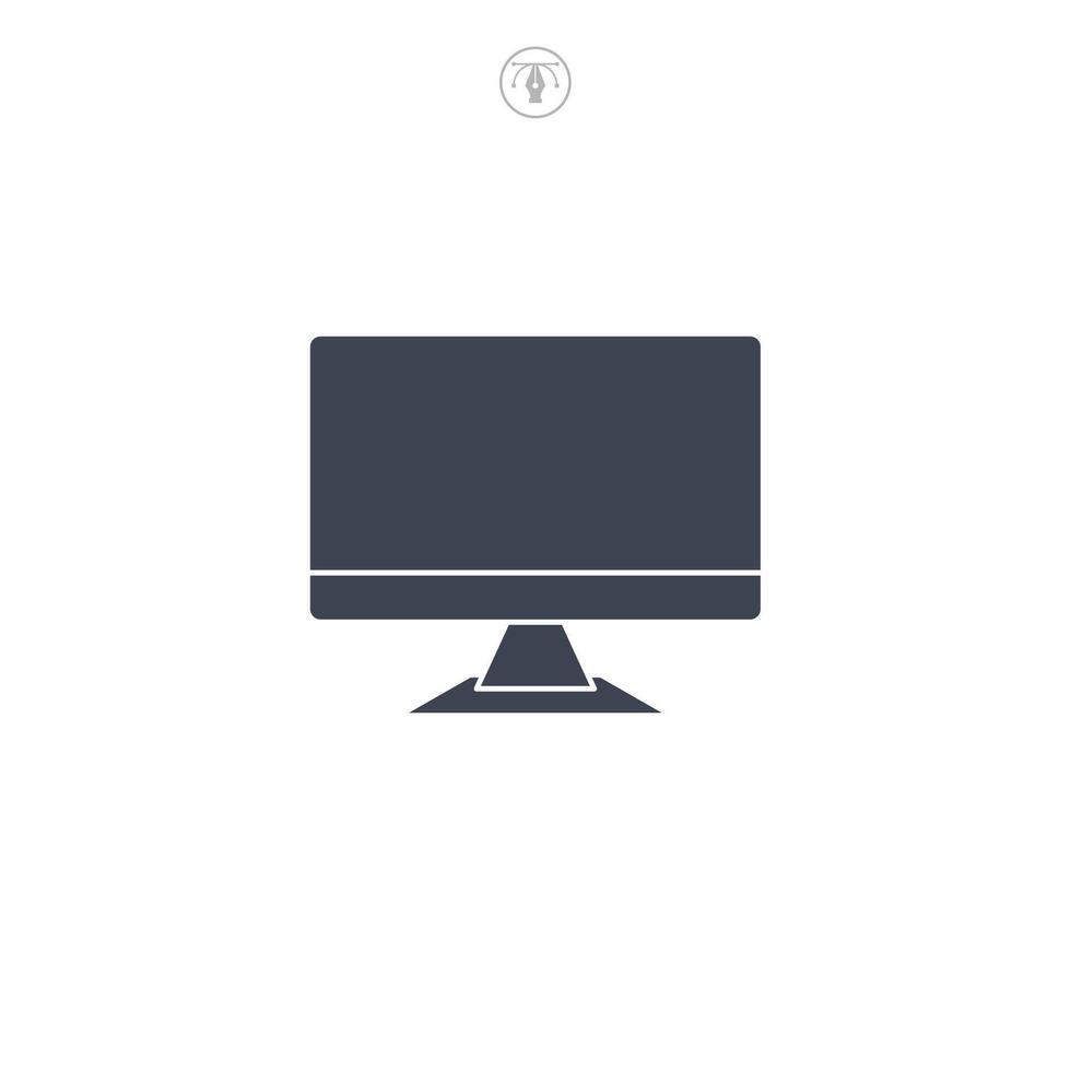 Desktop Computer icon symbol illustration isolated on white background vector
