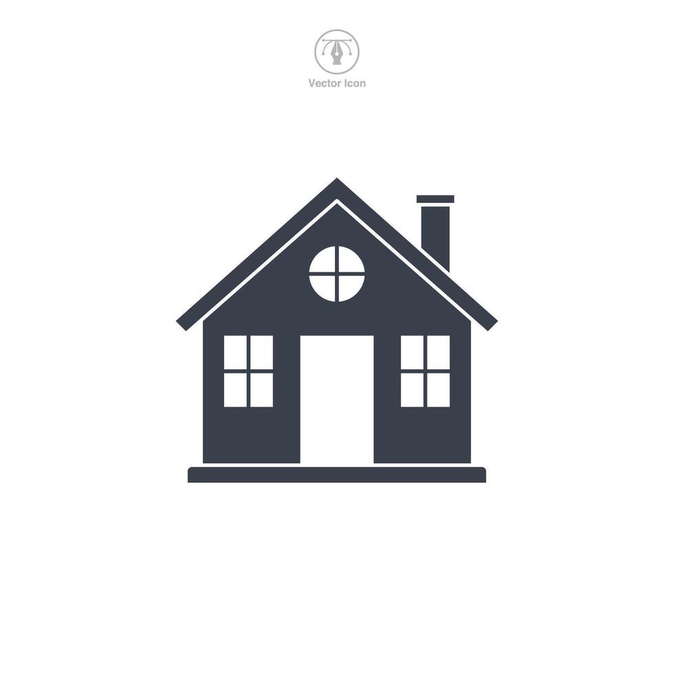 House building icon symbol illustration isolated on white background vector