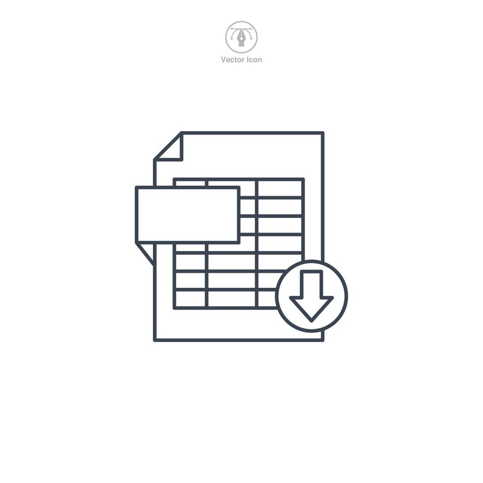 Spreadsheet icon symbol logo illustration isolated on white background vector