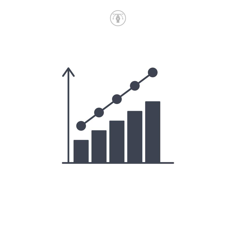 Bar Graph icon symbol illustration isolated on white background vector