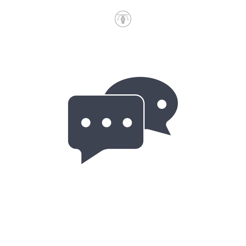 Speech Bubble icon symbol illustration isolated on white background vector