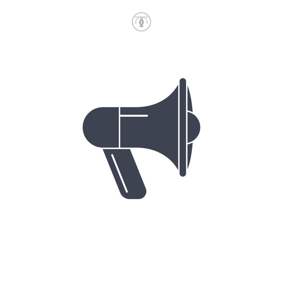 Megaphone icon symbol illustration isolated on white background vector