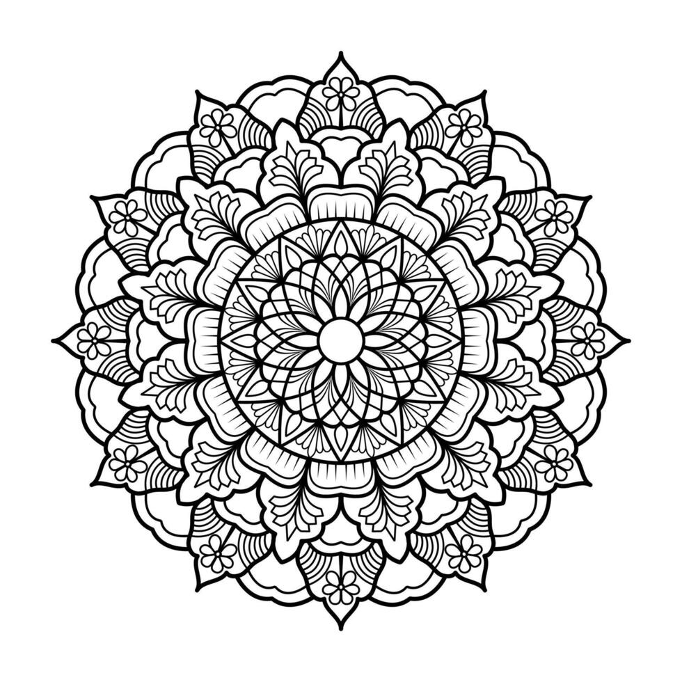 Art Mandala Design Template for Paper Cutting vector