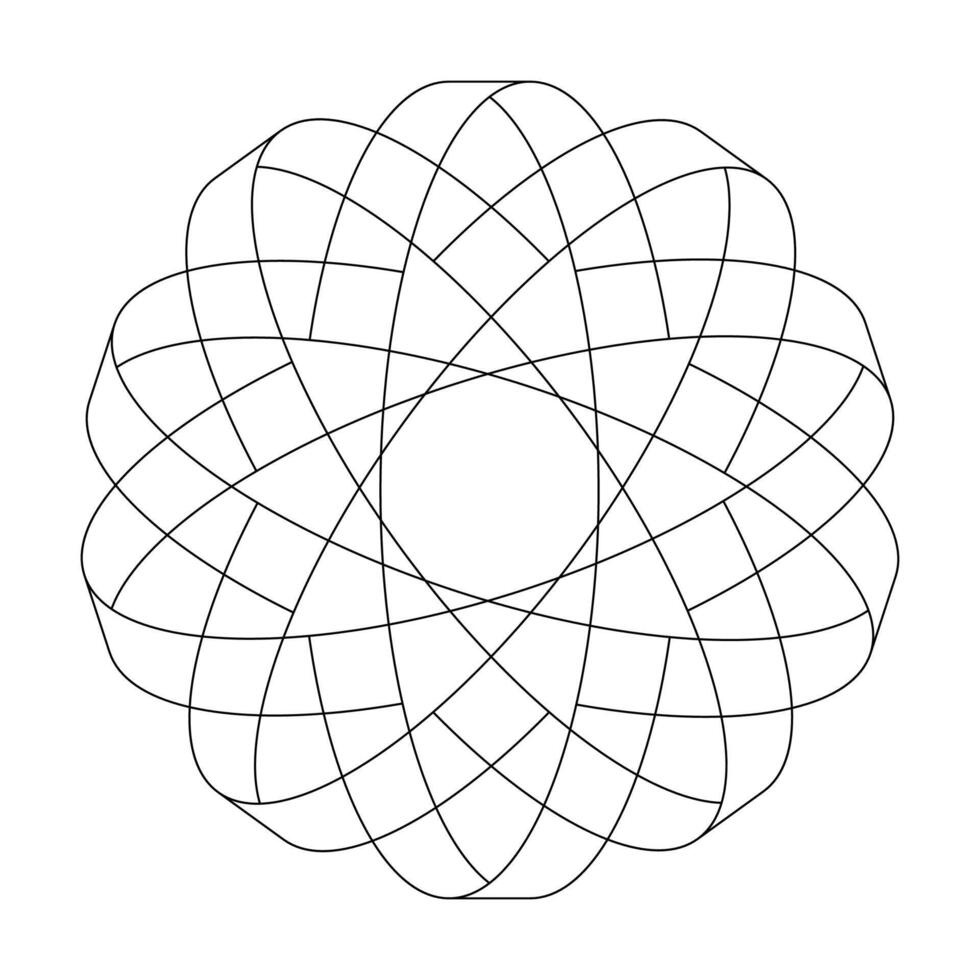 Affirmations Mandala of Coloring Book Page for Adults and Children vector
