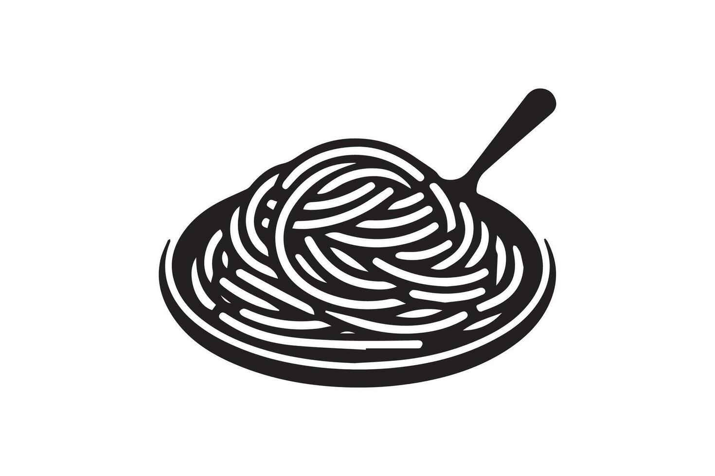 Spaghetti icon illustration vector