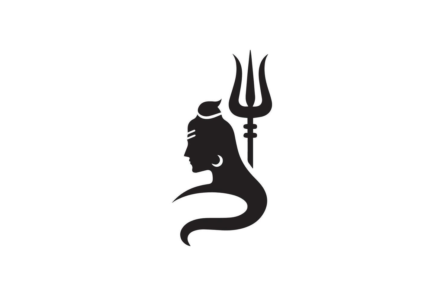 Lord shiva, the lord of the gods, is depicted in a silhouette vector