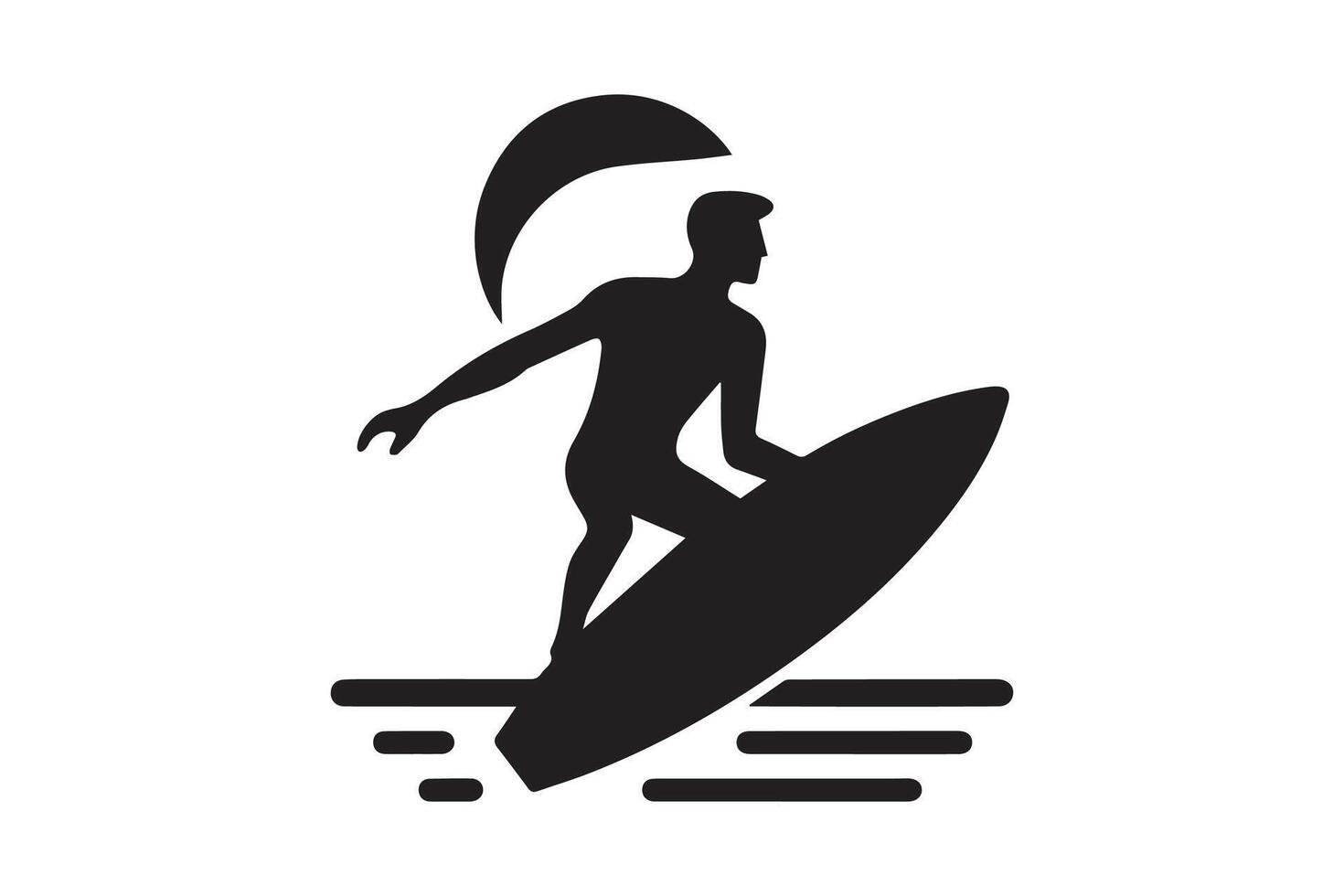 Surfer icon silhouette silhouette illustration vector