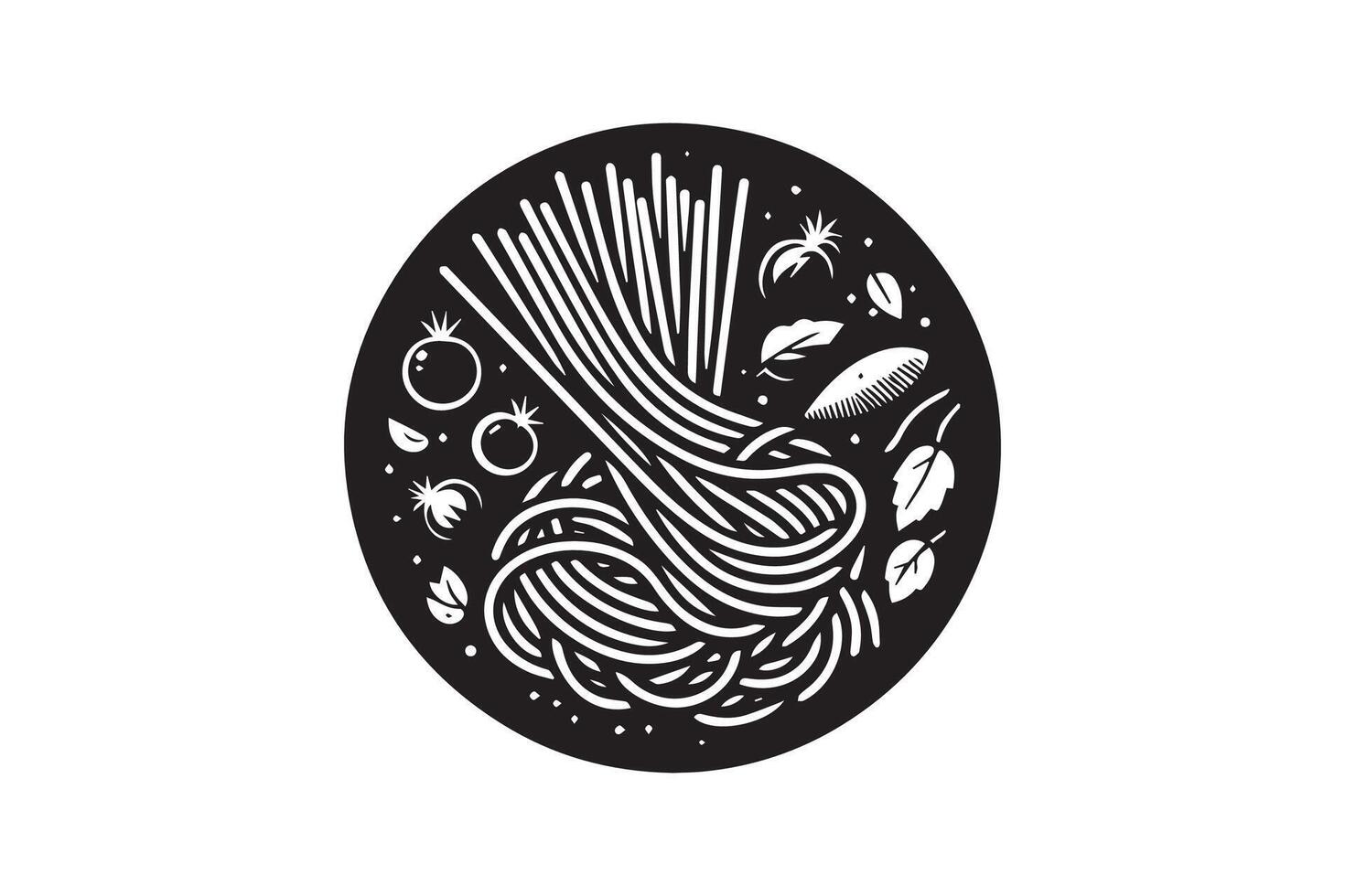 Italian pasta logo design vector