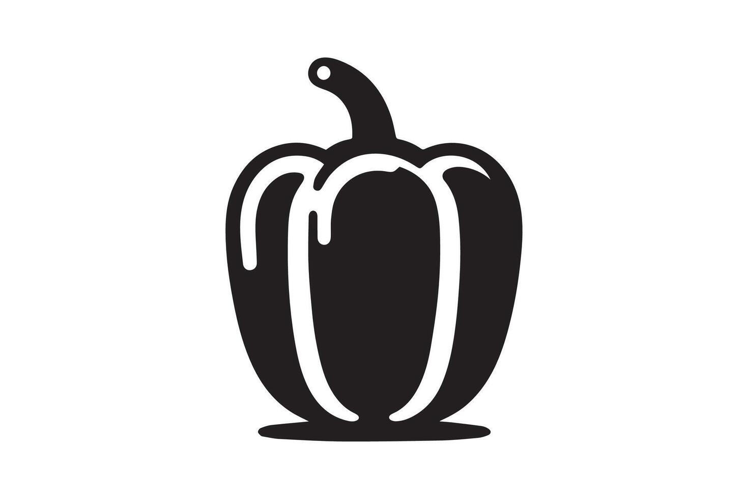 Black pepper icon on white background vector