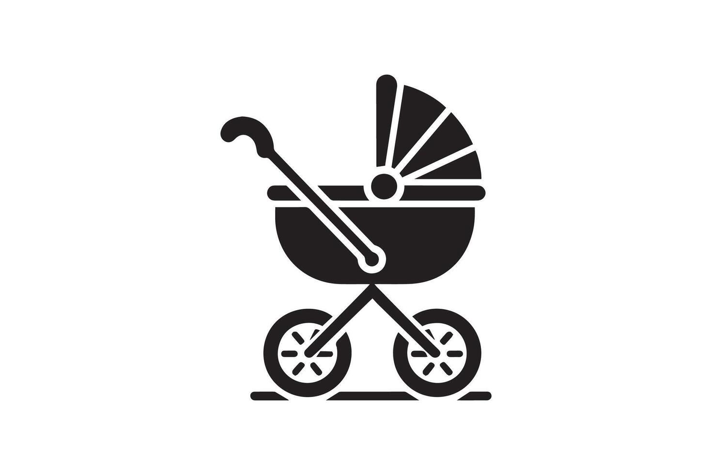 Baby carriage icon illustration vector